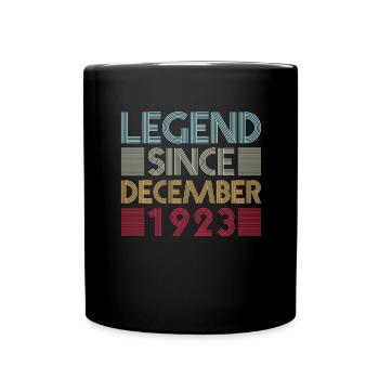 Anniversaire des légendes Décembre 1923 cadeau de naissance - Mug uni - noir - Devant
