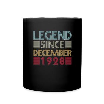 Anniversaire des légendes Décembre 1928 cadeau né - Mug uni - noir - Devant