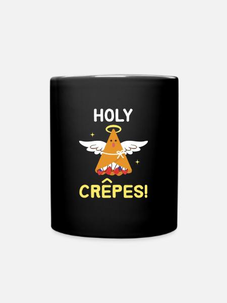 Holy Crepes Crepe Pancakes Angel - Full Colour Mug - black