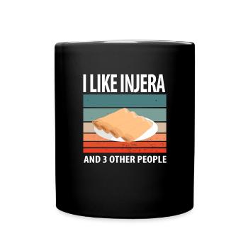 Traditionelles äthiopisch-eritreisches Brot - Tasse einfarbig - Schwarz - Vorne