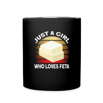 Amateurs de feta au fromage - Mug uni - noir - Devant