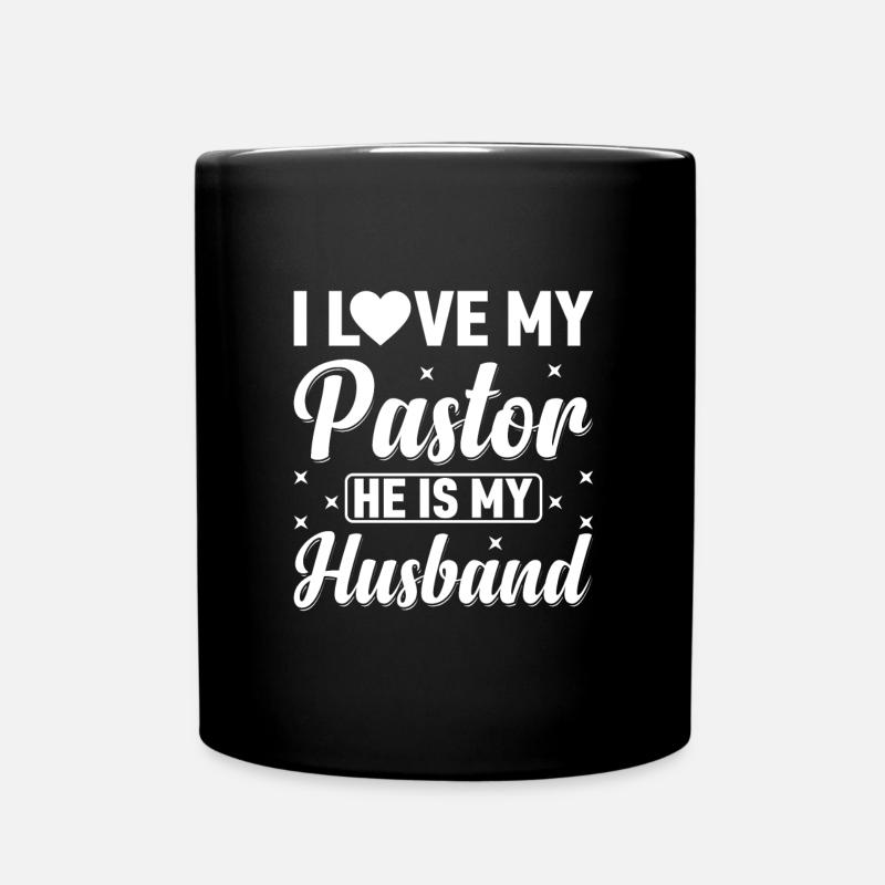 J’aime mon pasteur Il est mon mari Jésus - Mug uni - noir