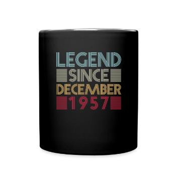 Legenden Geburtstag Dezember 1957 geboren Geschenk - Tasse einfarbig - Schwarz - Vorne