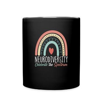 Neurodiversit�t feiern den Spektrum -Autismus - Tasse einfarbig - Schwarz - Vorne