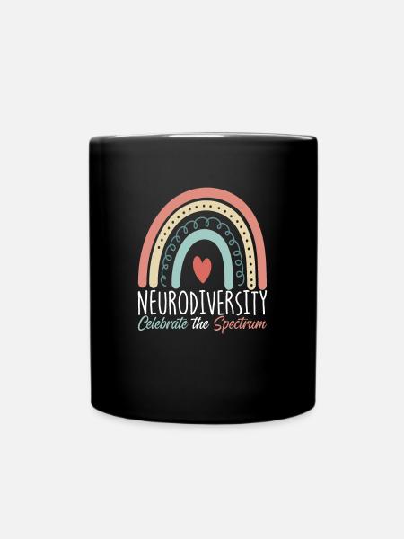 Neurodiversit�t feiern den Spektrum -Autismus - Tasse einfarbig - Schwarz