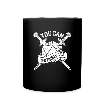 Sie k�nnen sicherlich Dungeon 20 -Sided Dice Gamer - Tasse einfarbig - Schwarz - Vorne