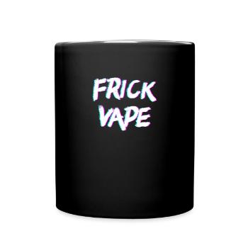 Verr�uschter Vape Vaporwave Anti Vaping Frick Vape - Tasse einfarbig - Schwarz - Vorne