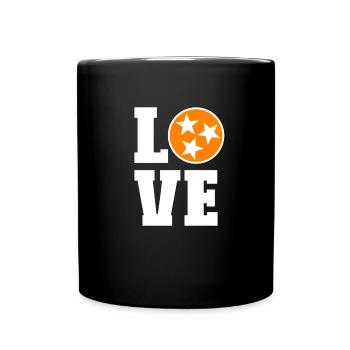 Liebe Tennessee Liebhaber Freiwilliger Staat Tenne - Tasse einfarbig - Schwarz - Vorne