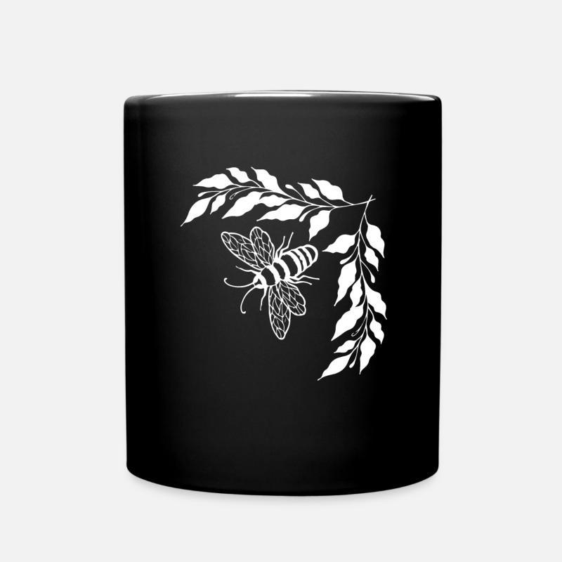 Biene - Tasse einfarbig - Schwarz