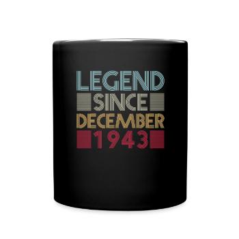 Legenden Geburtstag Dezember 1943 geboren Geschenk - Tasse einfarbig - Schwarz - Vorne
