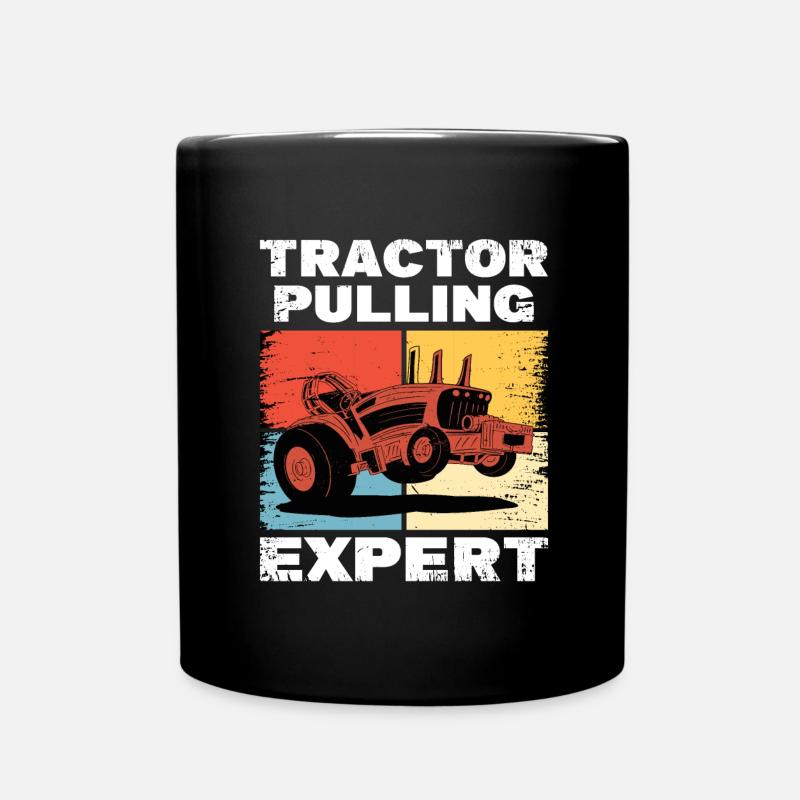 Bauer Traktor Landwirtschaft Landwirt Trecker Farm - Tasse einfarbig - Schwarz