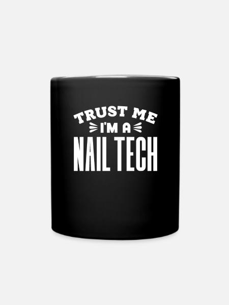 Nageldesignerin Fingernägel Nagelstudio Geschenk - Tasse einfarbig - Schwarz