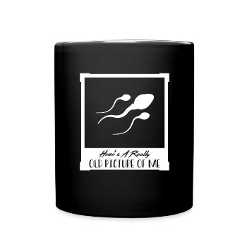 Altes Foto - Spermium - Tasse einfarbig - Schwarz - Vorne