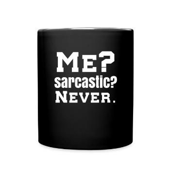 Drôle de dire ironie sarcasme amusant - Mug uni - noir - Devant