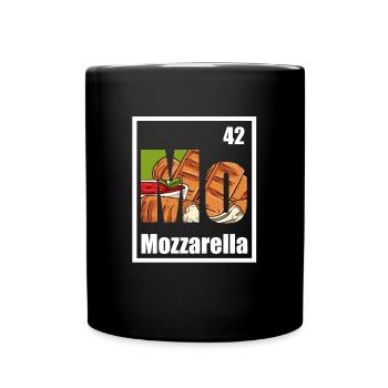 Mozzarella-Stangen - Tasse einfarbig - Schwarz - Vorne