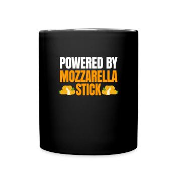 Powered by Mozzarells Sticks - Full Colour Mug - black - Front