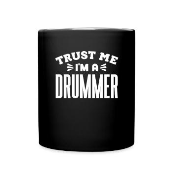 Schlagzeuger Drums Musiker - Tasse einfarbig - Schwarz - Vorne