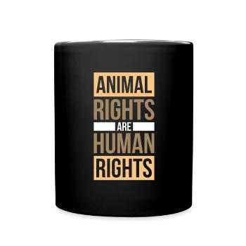 Animal welfare Nature conservation Respect animal rights - Full Colour Mug - black - Front