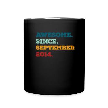 Anniversaire Septembre 2014 Né Année de naissance - Mug uni - noir - Devant