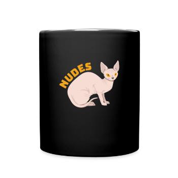 Chaton chat Sphynx nu - Mug uni - noir - Devant