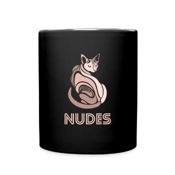 Chaton chat Sphynx nu - Mug uni - noir - Devant