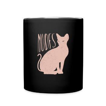 Chaton chat Sphynx nu - Mug uni - noir - Devant