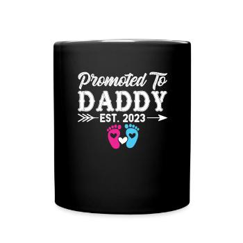 Vater 2023 - Papa 2023 - Papa werden Schwanger - Tasse einfarbig - Schwarz - Vorne