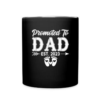 Vater 2023 - Papa 2023 - Papa werden Schwanger - Tasse einfarbig - Schwarz - Vorne
