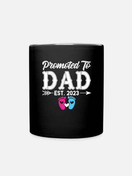 Père 2023 - Papa 2023 - Papa tombe enceinte - Mug uni - noir