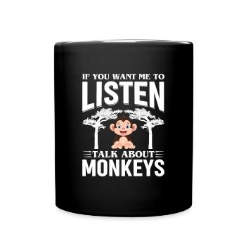 Si vous voulez que je vous écoute, parlez du - Mug uni - noir - Devant