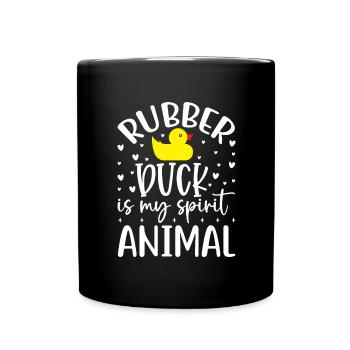 Duck family Rubber ducks Bathing duck Duck - Full Colour Mug - black - Front