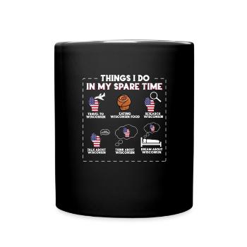 Wisconsin - Tasse einfarbig - Schwarz - Vorne