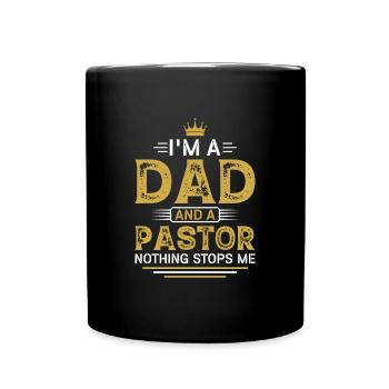 Je suis père et pasteur rien ne me retient - Mug uni - noir - Devant