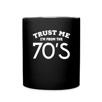 Born in the 70s anniversary gift 1970s - Full Colour Mug - black - Front
