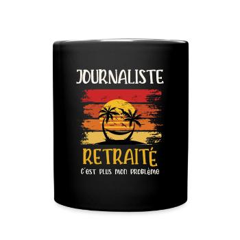 journaliste retraité - Mug uni - noir - Devant
