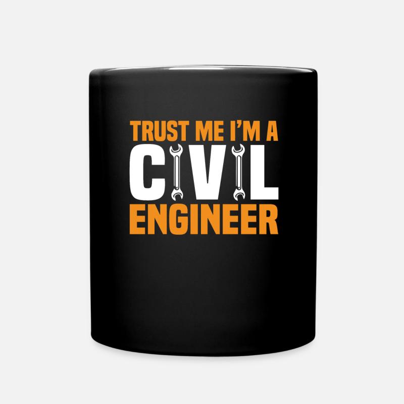 Bauingenieur Brückenbau Statik Statiker Ingenieur - Tasse einfarbig - Schwarz