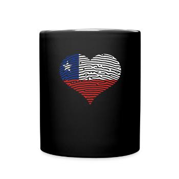 Chili Drapeau Amérique du Sud Drapeau chilien Vintage - Mug uni - noir - Devant