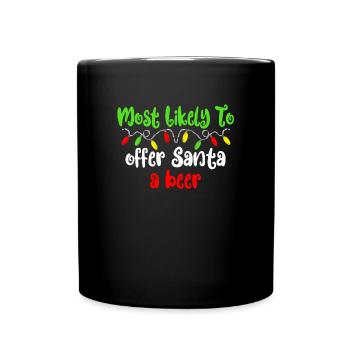 Am wahrscheinlichsten zu Weihnachten bieten die We - Tasse einfarbig - Schwarz - Vorne