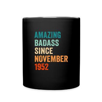 Geburtstag November 1962 lustiges Vintage Design - Tasse einfarbig - Schwarz - Vorne