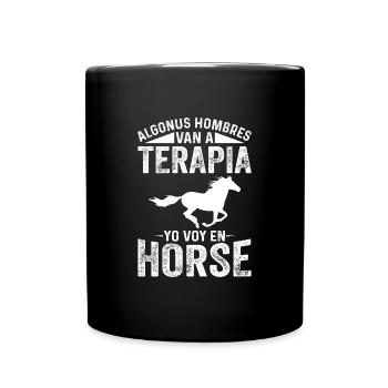 Dieses Mädchen Liebt Pferde So Sehr Sunset Horse - Tasse einfarbig - Schwarz - Vorne