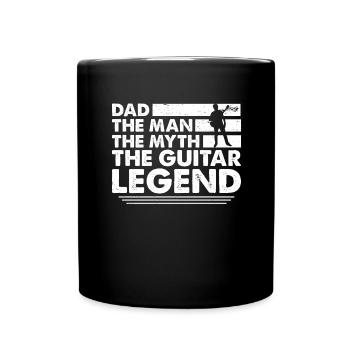 Vater Gitarrist Musiker Musik Papa - Tasse einfarbig - Schwarz - Vorne