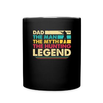 Hunter Papa Son Père Chasse Chasse - Mug uni - noir - Devant
