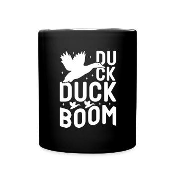 Jagd Jäger Wild Wald Jagen Ente Natur Geschenk - Tasse einfarbig - Schwarz - Vorne