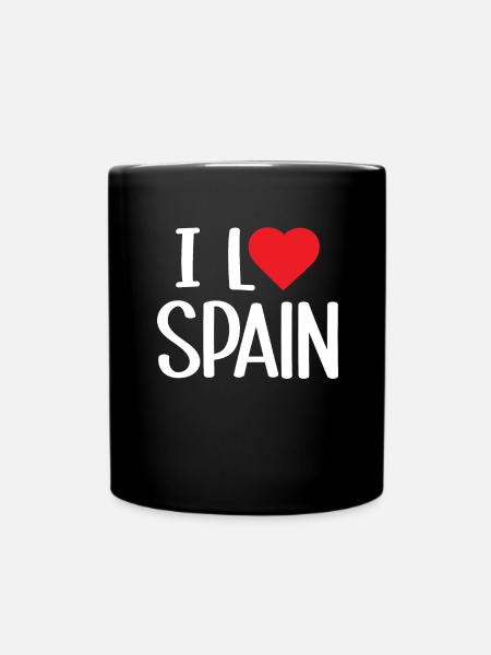 Ich liebe Spanien - Tasse einfarbig - Schwarz