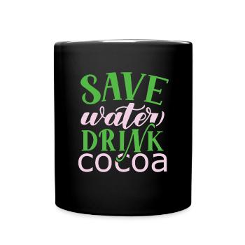 I'm Hot Chocolate Drinker Choco Drink - Full Colour Mug - black - Front