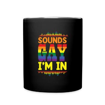 gay music gay lesbian gay lesbian gift - Full Colour Mug - black - Front