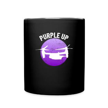 Lila up v22 Osprey Military Kinder Jungen V-22 - Tasse einfarbig - Schwarz - Vorne