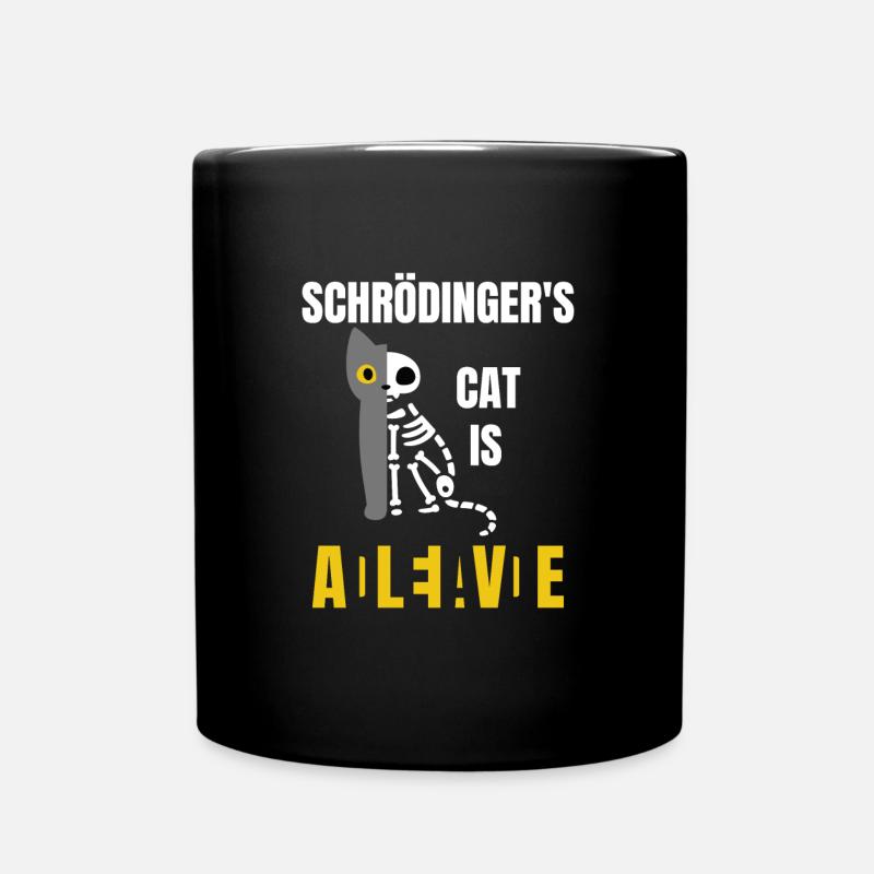 Schrödingers Cat Is Schrödingers Katze - Tasse einfarbig - Schwarz