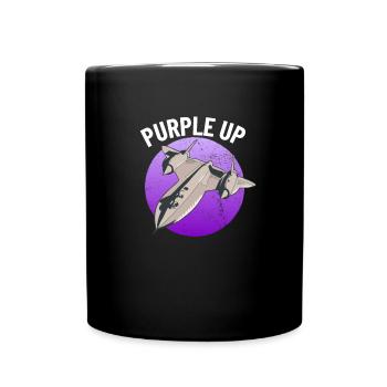 Lila up SR71 Milit�r Kinder Blackbird Purple Up - Tasse einfarbig - Schwarz - Vorne