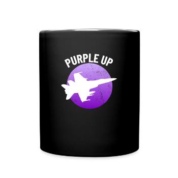 Lila up f18 Hornet Military Kids Jungen F-18 - Tasse einfarbig - Schwarz - Vorne